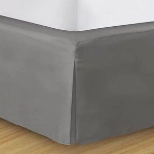 Wonderskirt Wrap-Around Twin Bed Skirt Light Grey